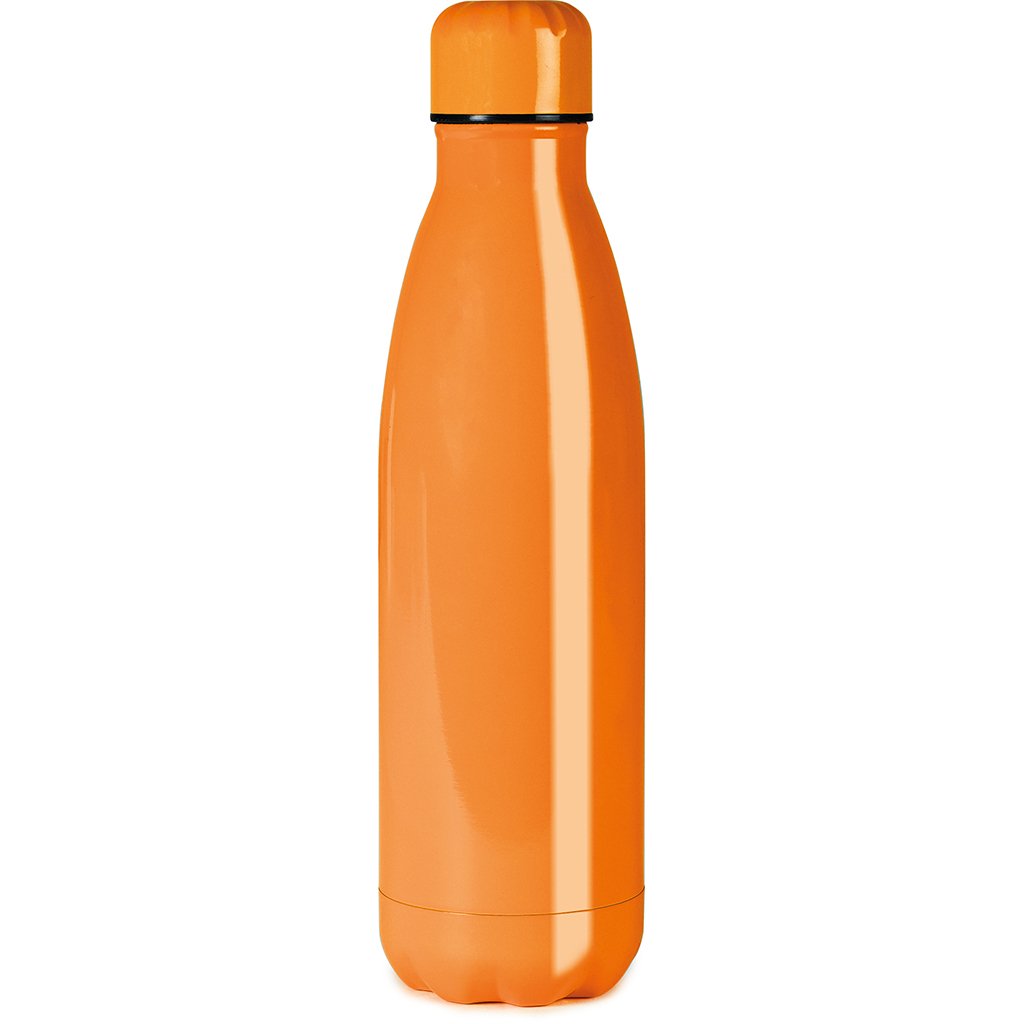BORRACCIA TERMICA 500 ML CON DOPPIA PARETE  ISOL. IN ACCIAIO CON FINIT. IN PLASTICA Ø CM.7X26 ART. BC235