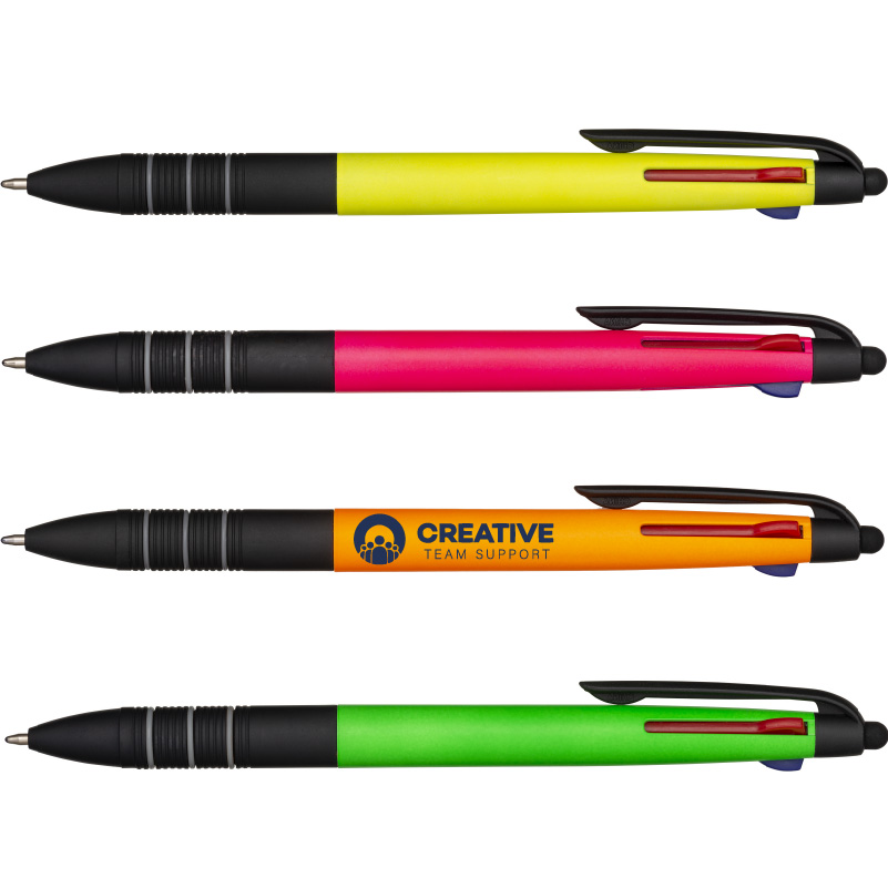 PENNA PLASTICA VERN. FLUO CON TOUCH-SCREEN 3 REFILL ART. MT-190 SPRING FLUO