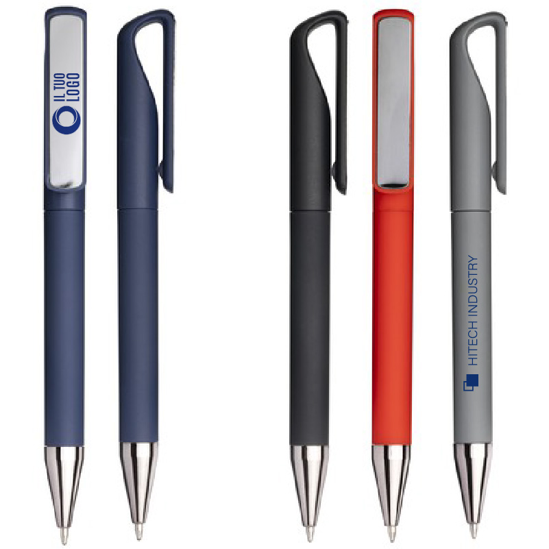 PENNA TWIST IN PLASTICA GOMMATA CON CLIP IN METALLO ADATTA  PER INCISIONE TONO SU TONO, ART.PH-36