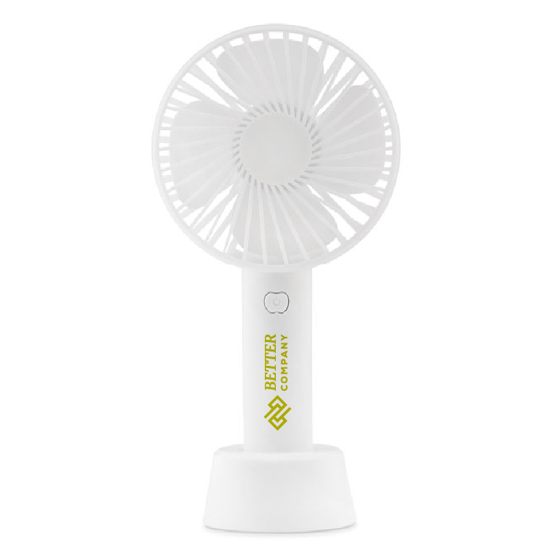 VENTILATORE PORTATILE CON SUPPORTO DA SCRIVANIA, 3  VELOCITÀ, BATTERIA RICARICAB.  DA 2000 MAH ART.PT-564