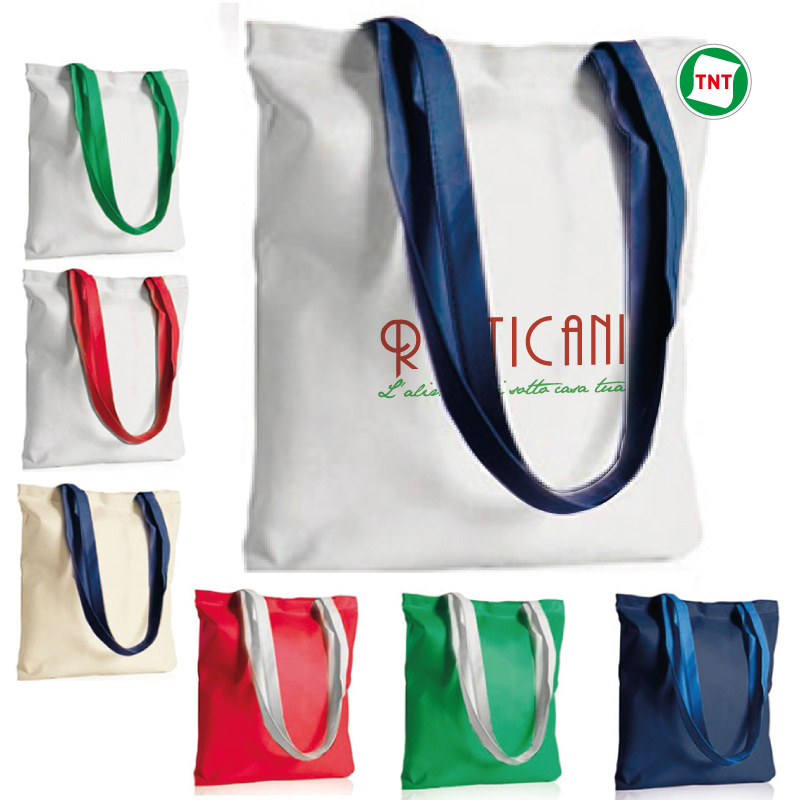 SHOPPER IN TNT MANICI LUNGHI COLORATI cm.38x42 ART. RA574