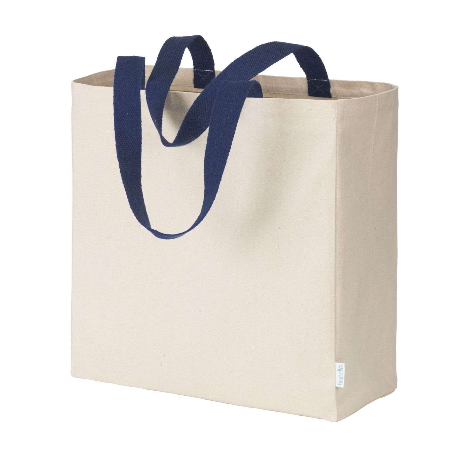 MAXI SHOPPER IN COTONE RICICLATO NATURALE CON SOFFIETTO 280 g/m2 MANICI LUNGHI COL.  cm.40x40x15 ART.RA745