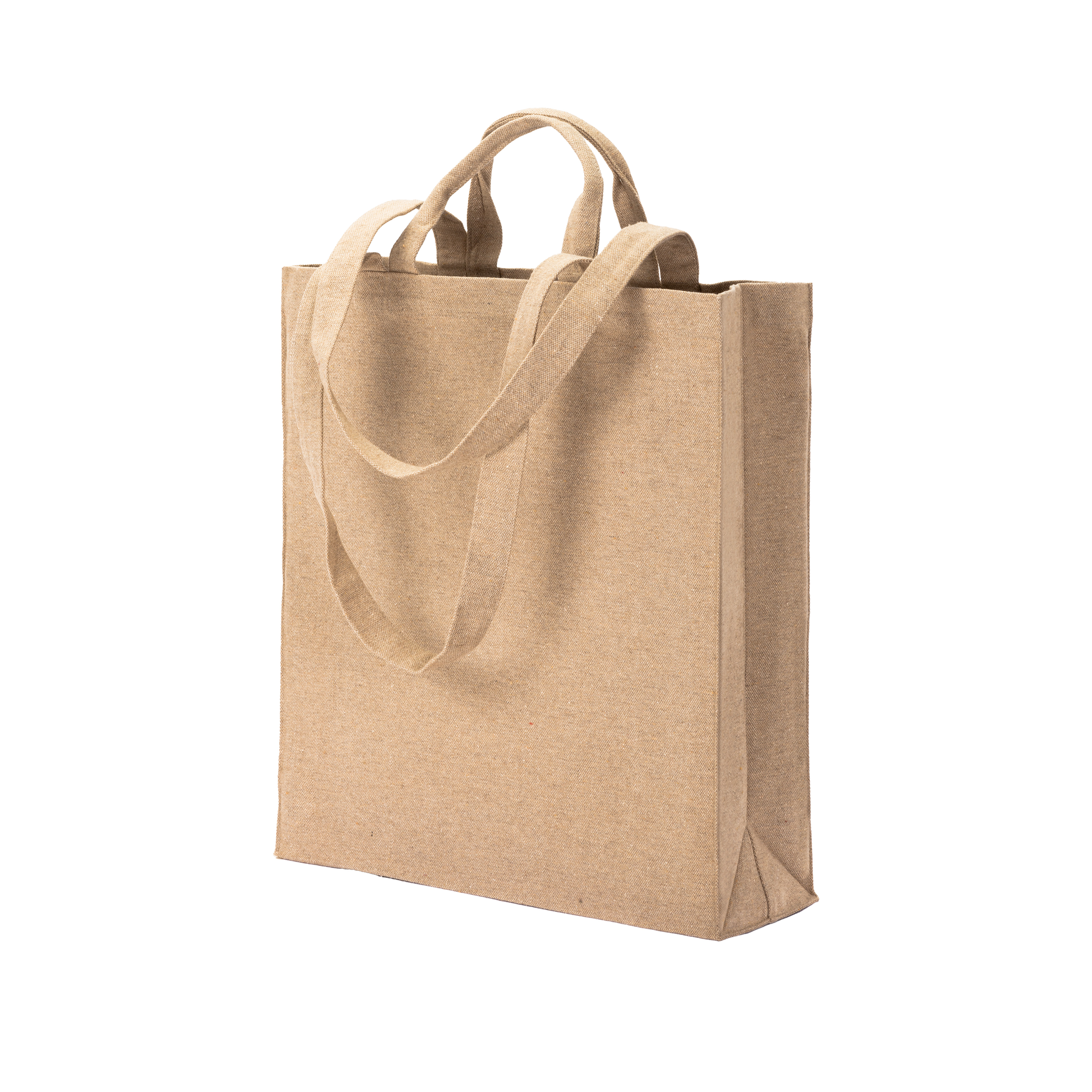 SHOPPER IN COTONE RICICLATO 280 g/m36x40x12 CON SOFFIETTO ALLA BASE E MANICI DOPPI ART.RA753