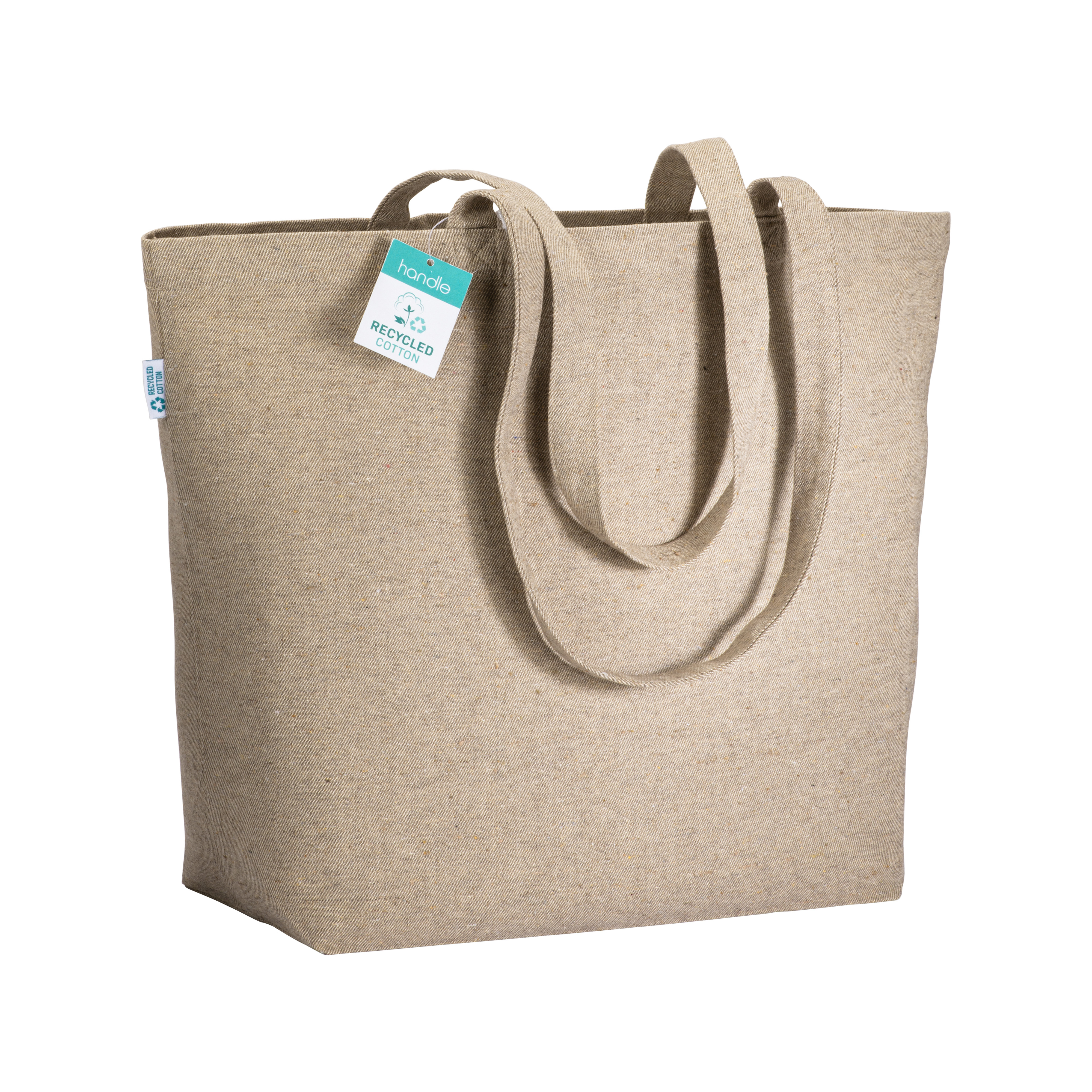 SHOPPER CON SOFFIETTO IN COTONE RICICLATO 280 g/m2, 50 x37x17cm ART.SH521